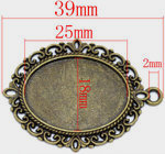 medalion oval vintage, vechi